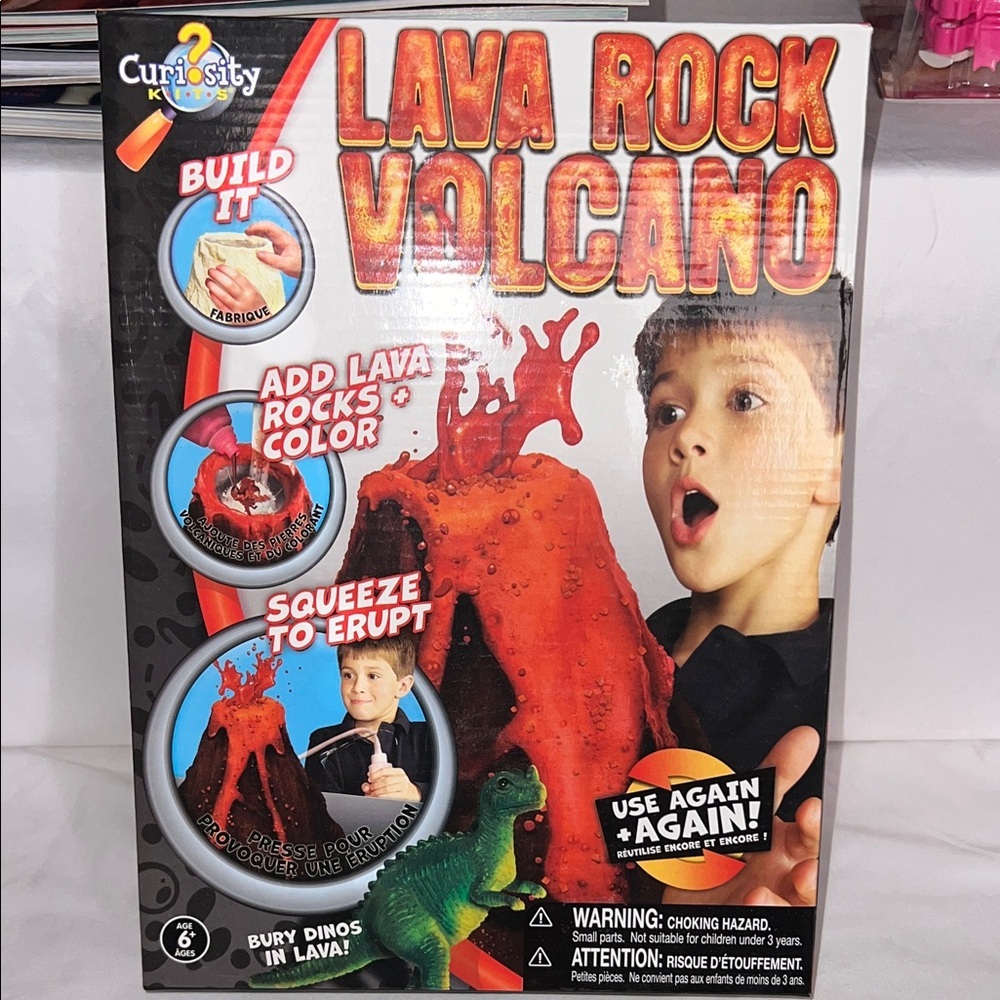 Lava Rock Volcano Toy with Dinosaur Toys